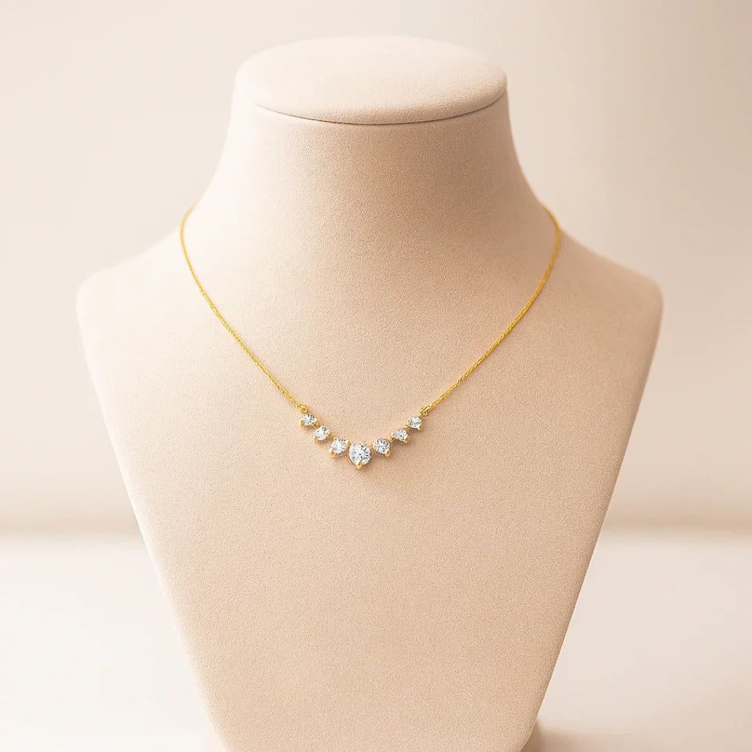 Colar De Prata 925 Com Cristal