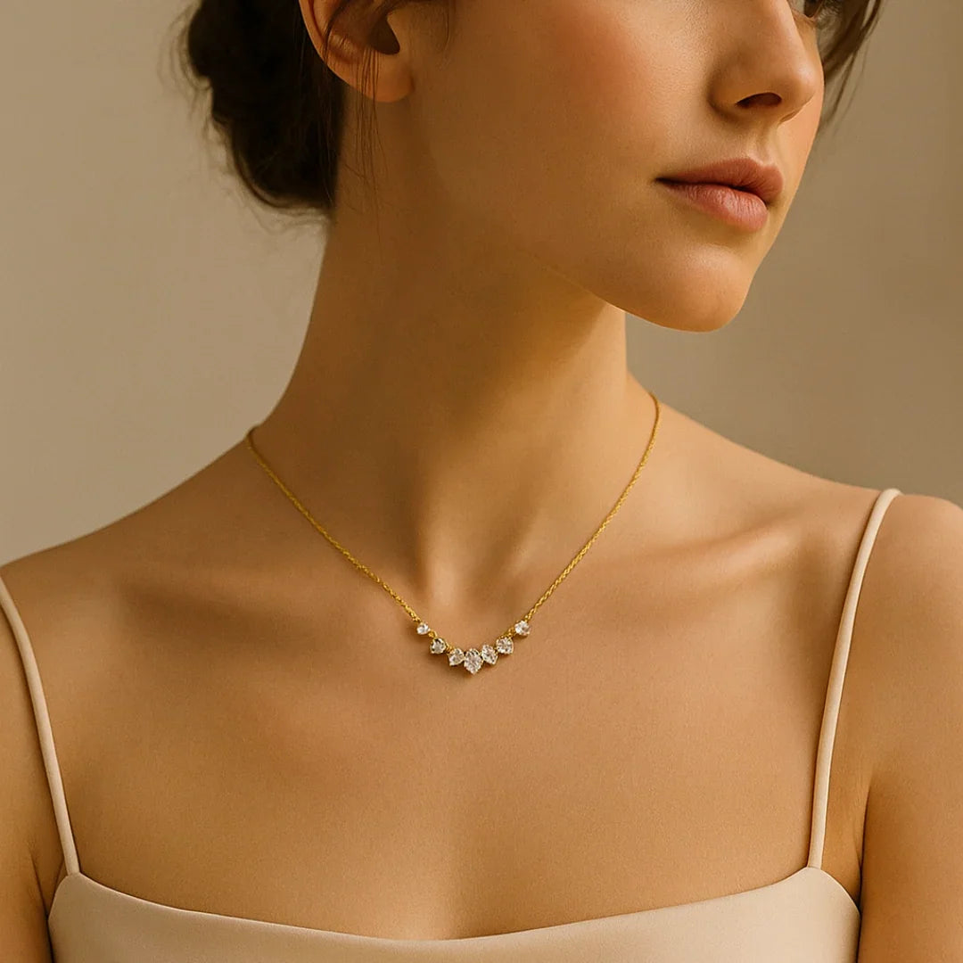Colar De Prata 925 Com Cristal