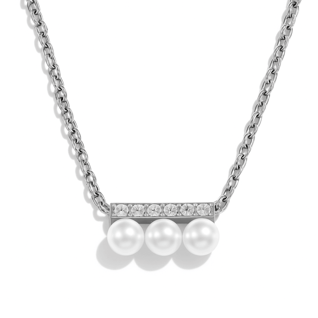 Colar com Pérolas e Zircônias Banhado em Ouro 18k
