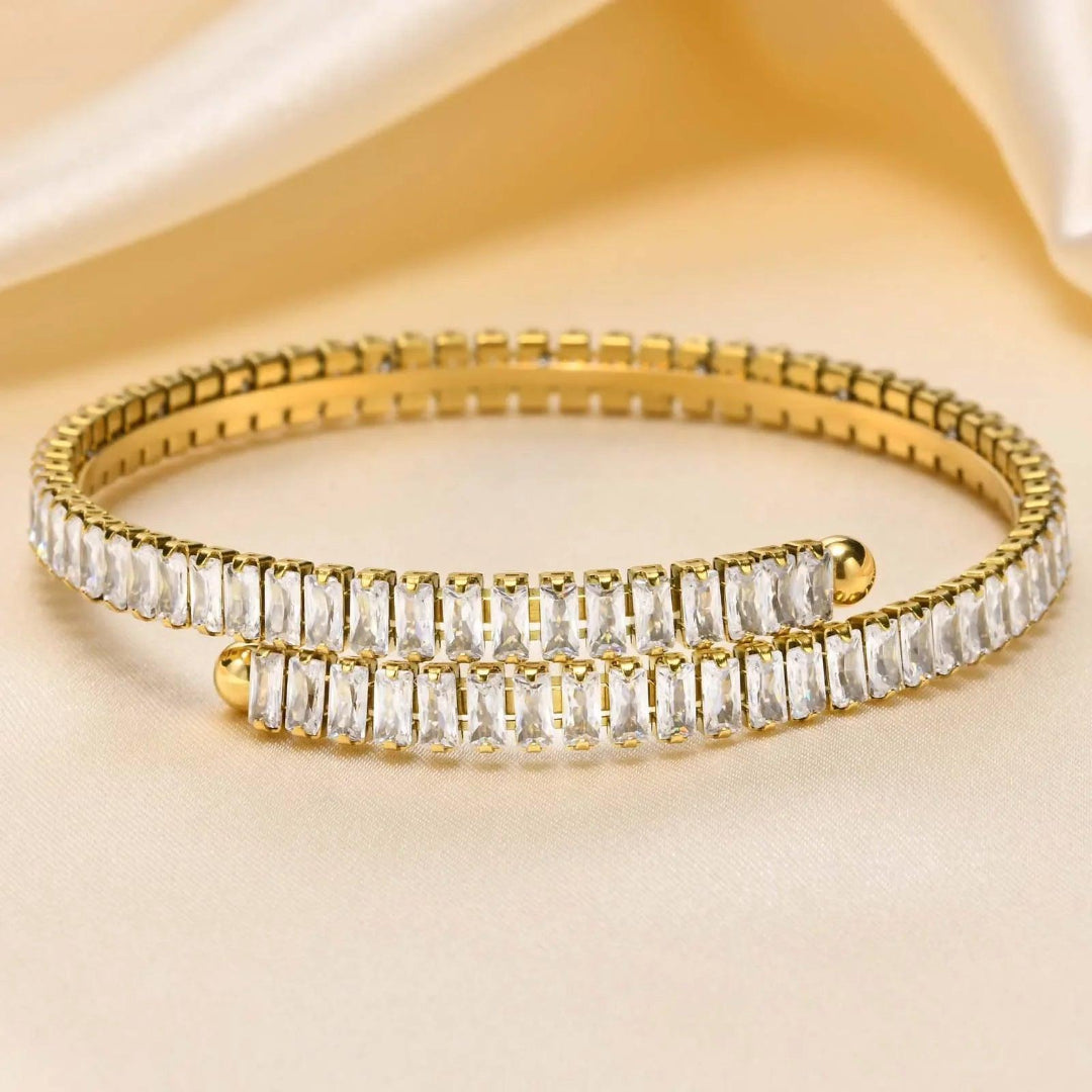 Bracelete Ajustável de Pedras de Zircônia | Loja Koa