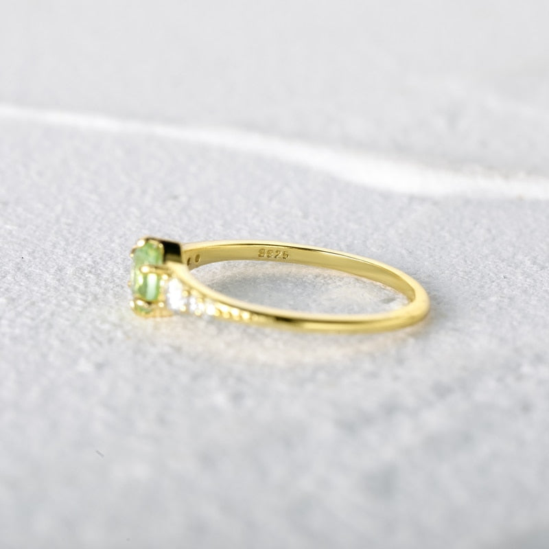 Anéis De Zircão Verde De Hortelã