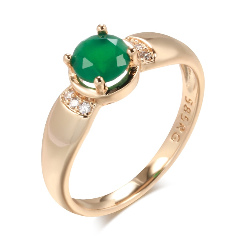 Anel Com Zircônia Verde