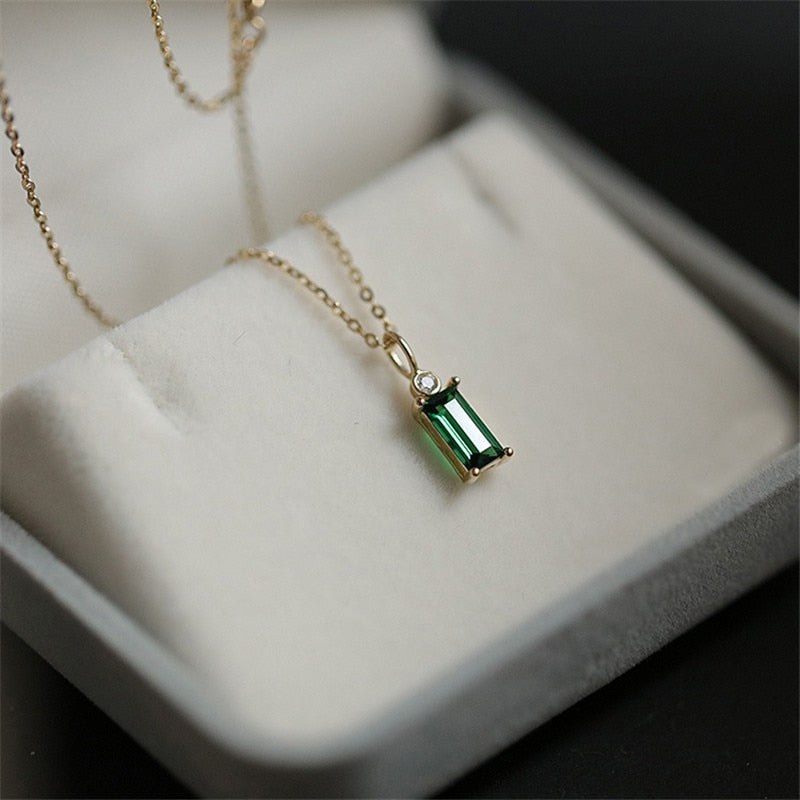 Colar De Prata 925 Com Pingente De Cristal