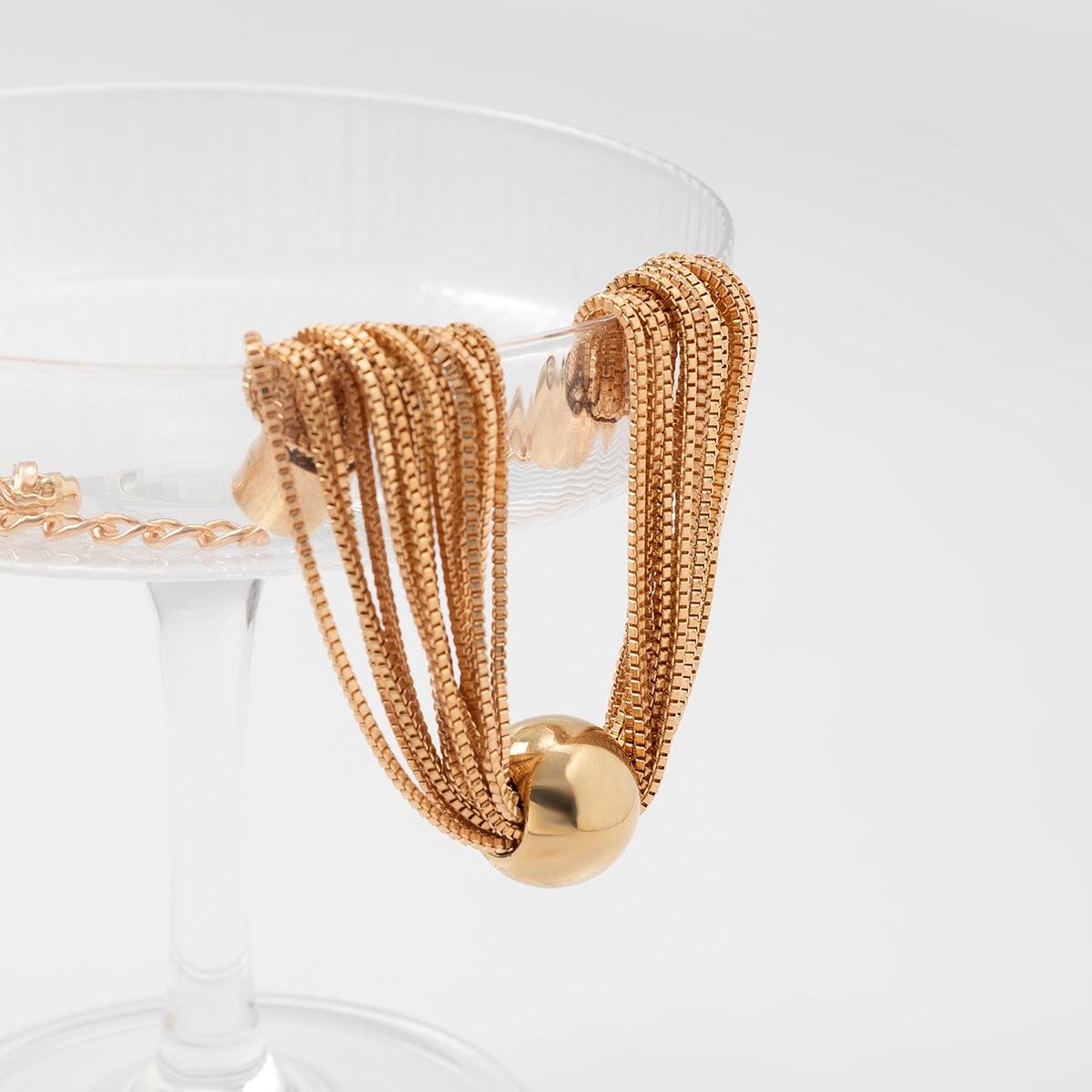 Pulseira Multi Fios Banhada em Ouro 18k