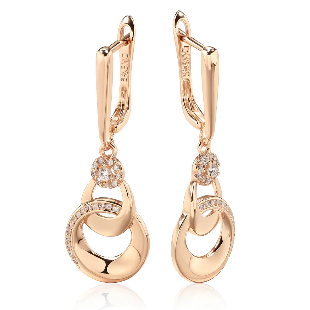 Brinco De Argola Com Pingente Banhado Em Ouro 18k
