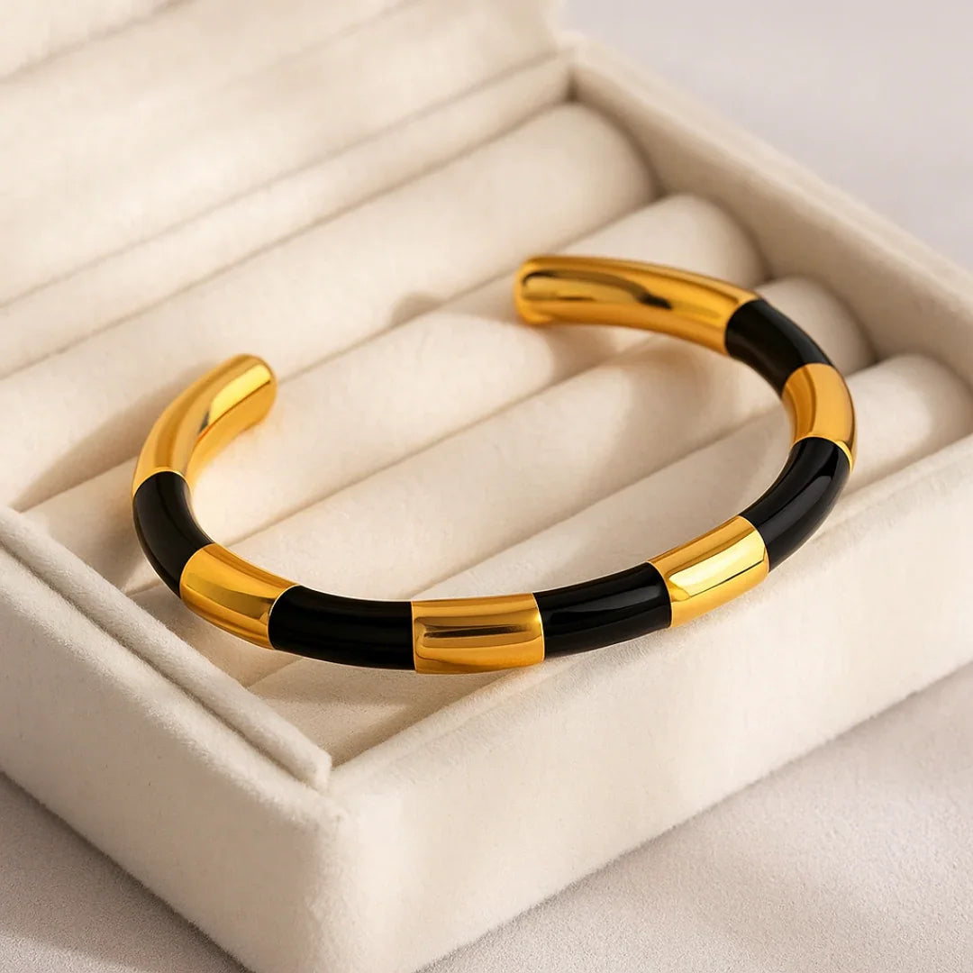 Bracelete Bicolor Banhado em Ouro 18k