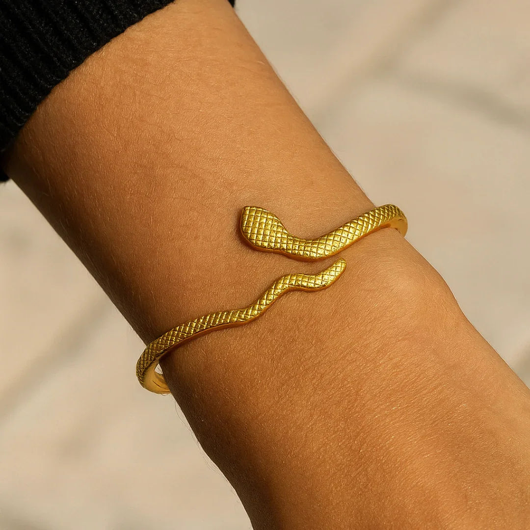 Bracelete Snake Banhado em Ouro 18k