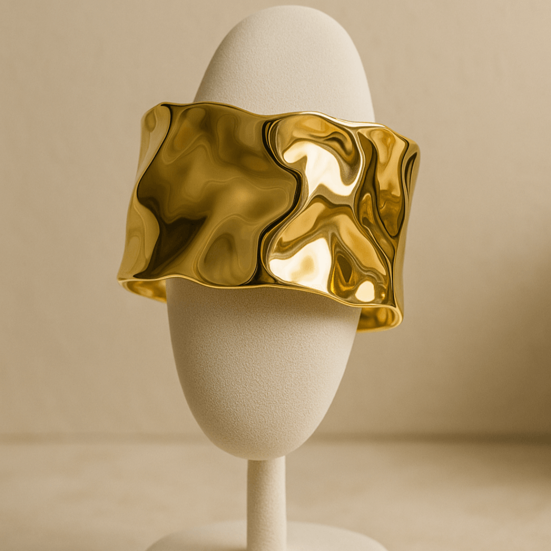 Bracelete Véu Solar Ajustável Banhado em Ouro 18k