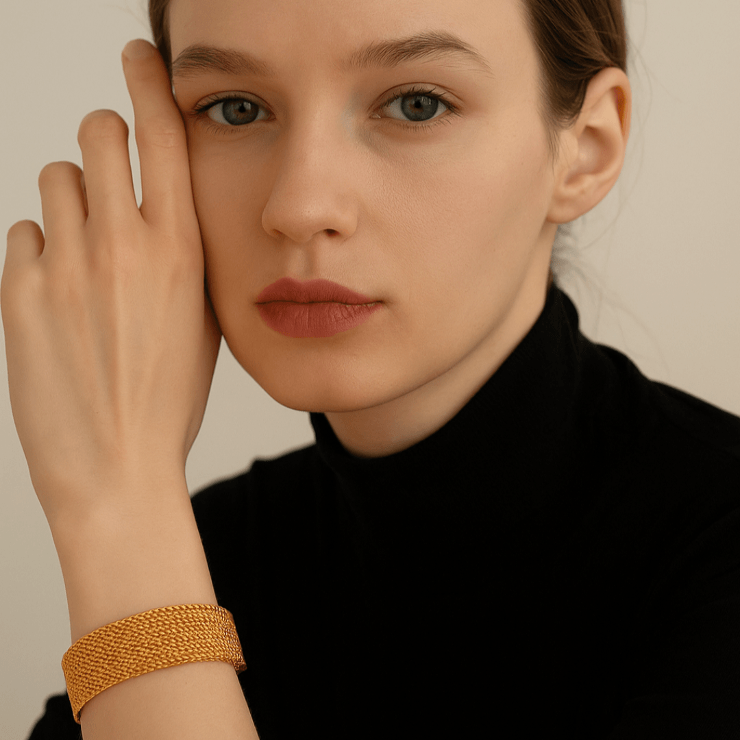 Bracelete Light Meshon Banhado em Ouro 18k