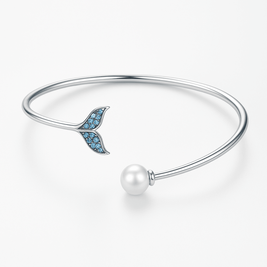 Bracelete Mermaid Esmerald em Prata 925