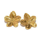 Brinco Fina Flor Banhada ouro 18k | Loja Koa