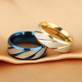 Anel de titânio de aço unissex masculina e feminina anel infinito para casamento