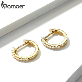 Brinco De Argola Com Micro Zircônia