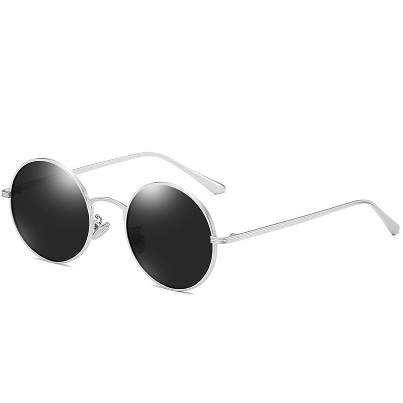 Óculos de sol de armação redonda para homens e mulheres uv400