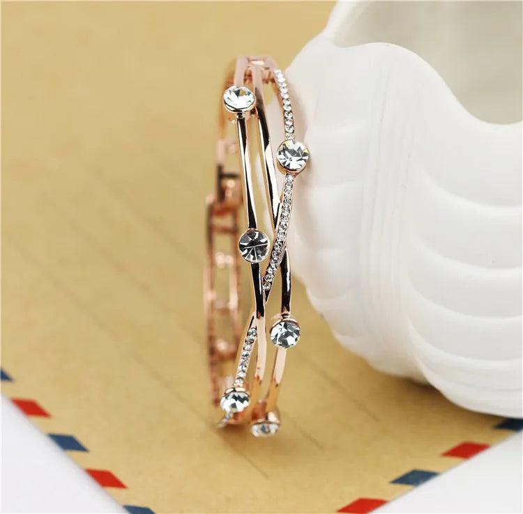 Pulseira Cruzada Com Zircônia