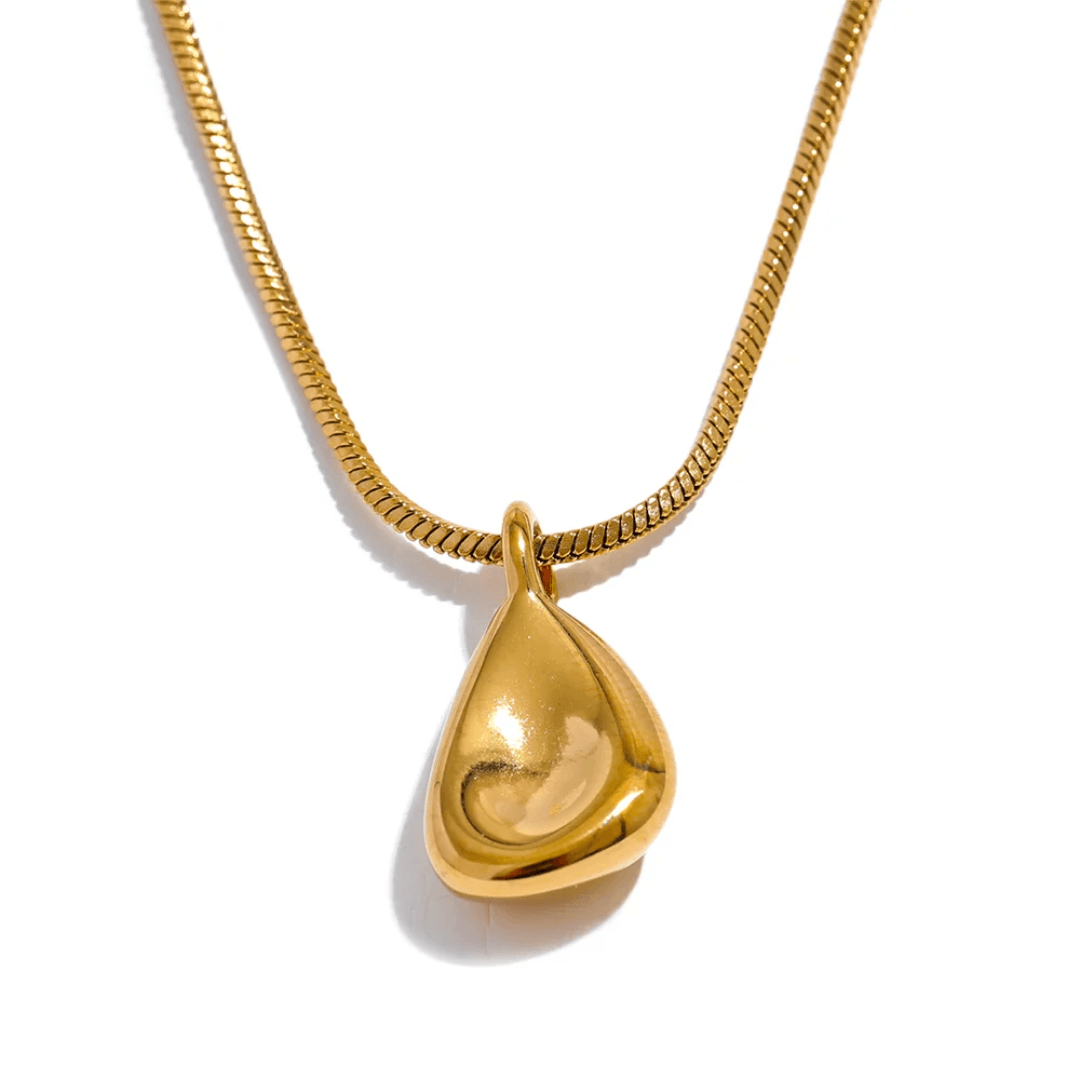 Pingente Geométrico de Aço Inoxidável Ouro 18K-7