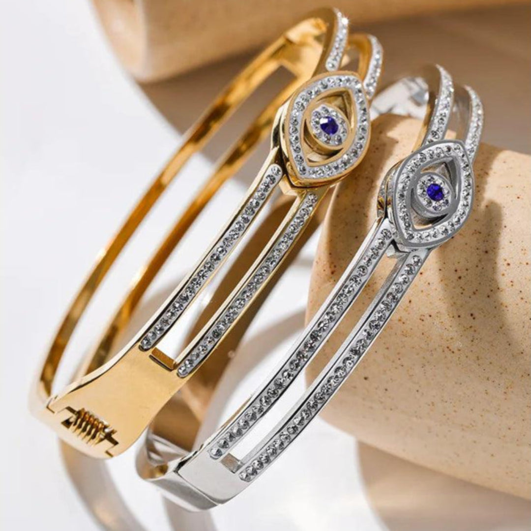 Bracelete Olho Grego Banhado em Ouro 18k