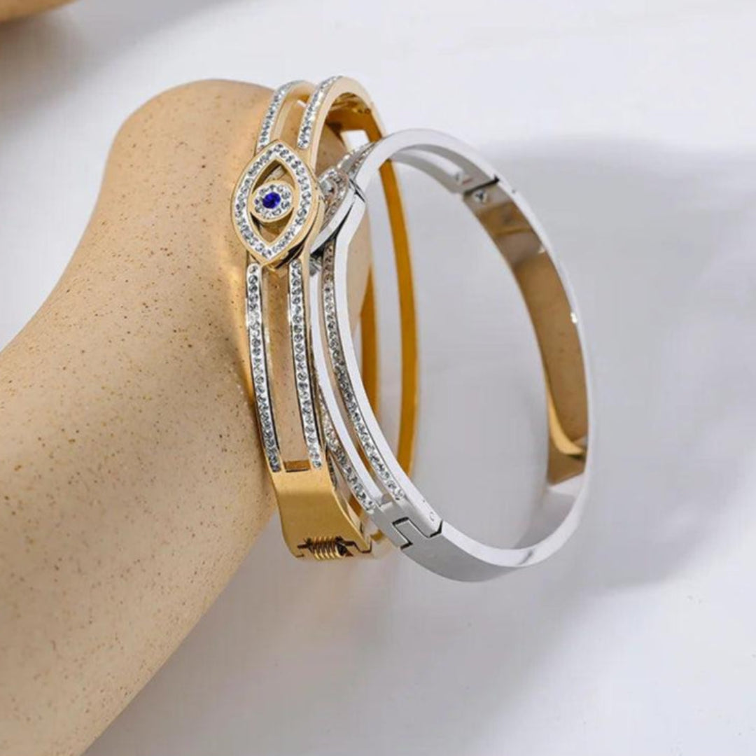 Bracelete Olho Grego Banhado em Ouro 18k