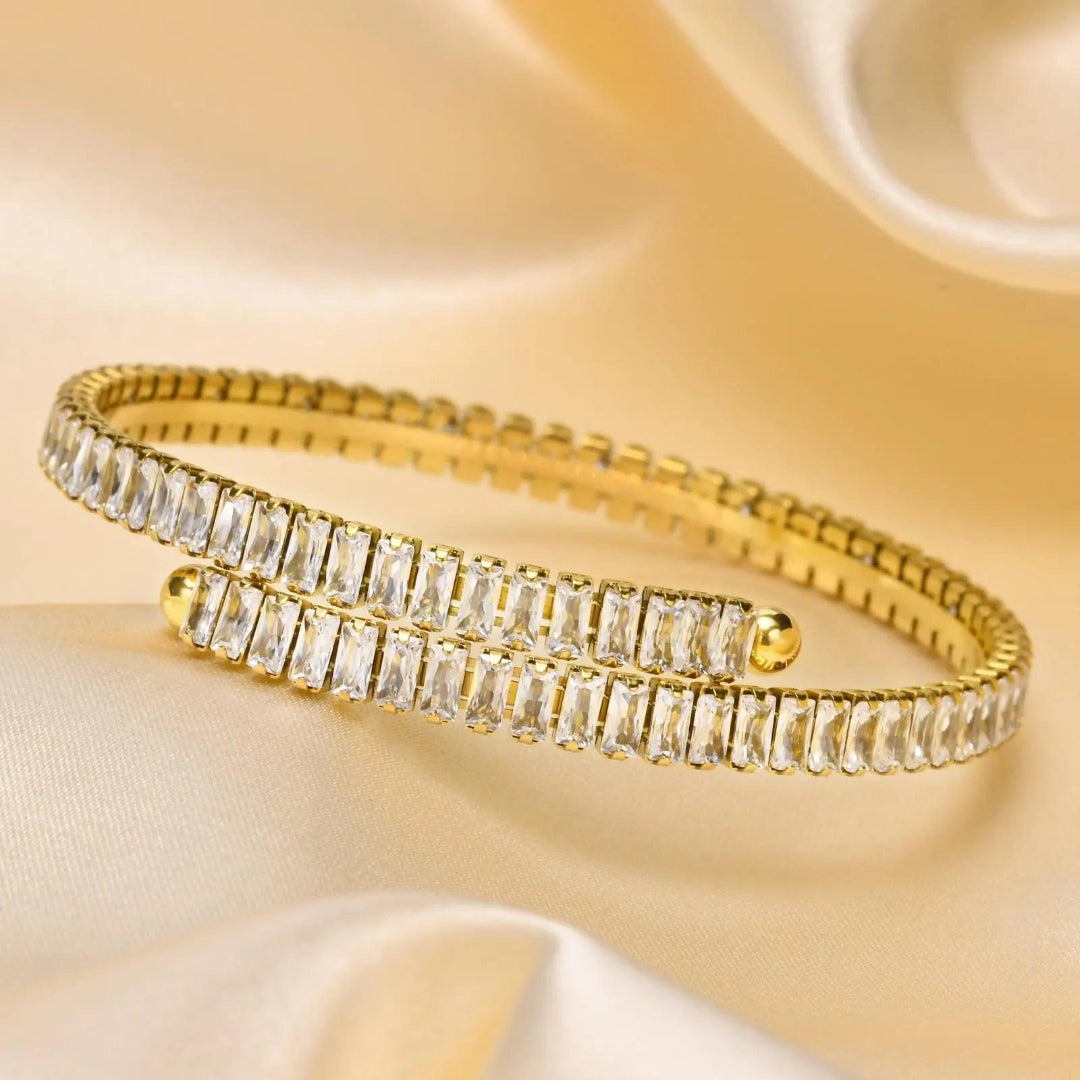 Bracelete Ajustável de Pedras de Zircônia | Loja Koa