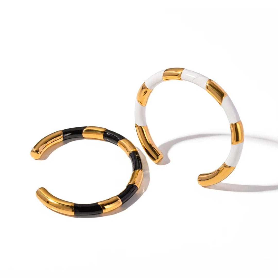 Bracelete Bicolor Banhado em Ouro 18k