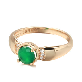 Anel Com Zircônia Verde