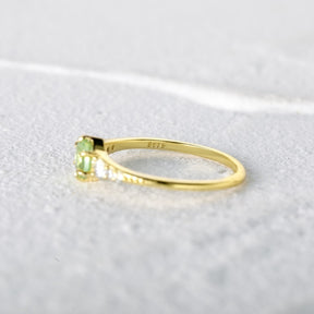 Anéis De Zircão Verde De Hortelã