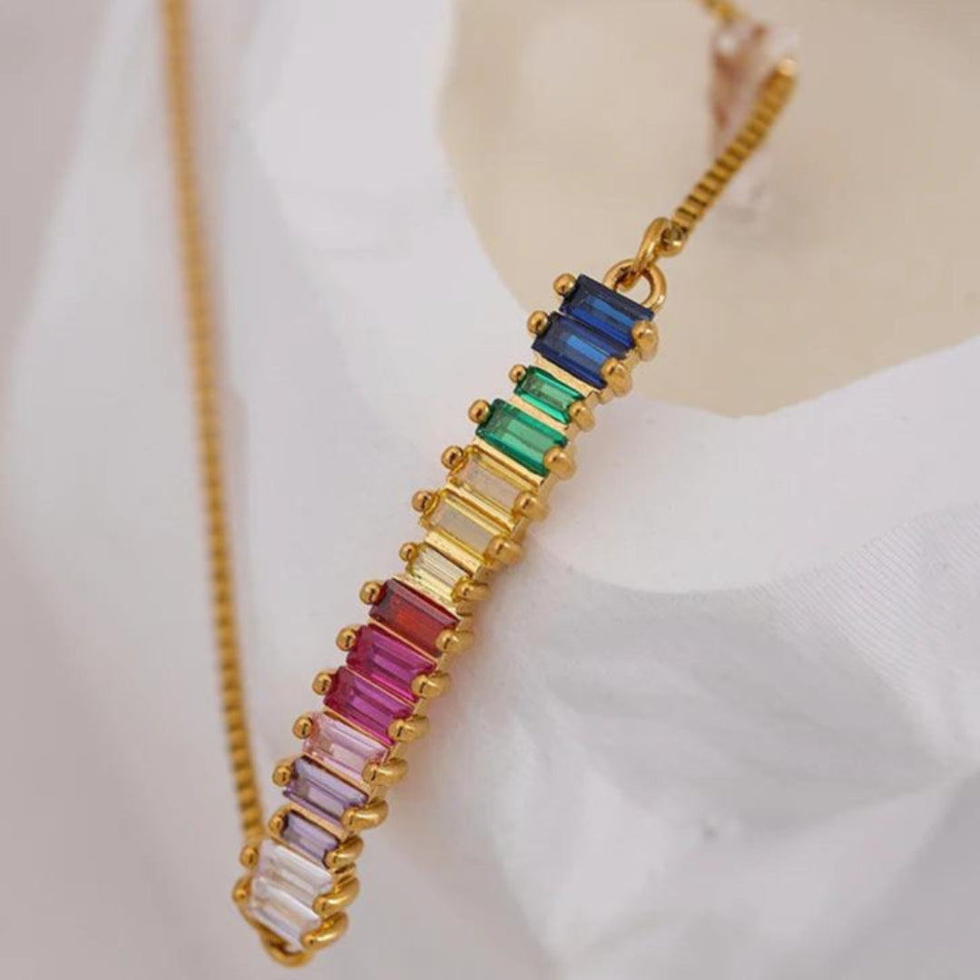 Pulseira Arco Iris Banhada em Ouro 18k