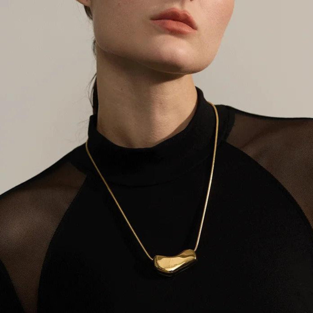 Colar Formato Orgânico Banhado em Ouro 18k