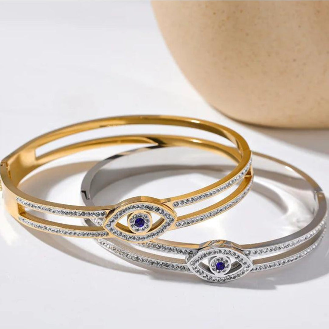 Bracelete Olho Grego Banhado em Ouro 18k