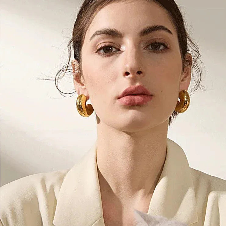 Brinco Argola Bold Banhado em Ouro 18k