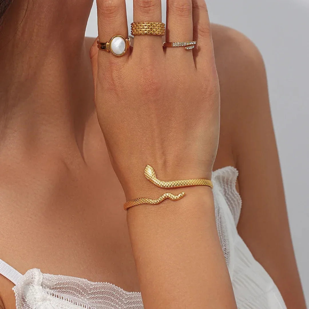 Bracelete Snake Banhado em Ouro 18k