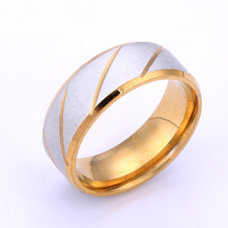Anel de titânio de aço unissex masculina e feminina anel infinito para casamento