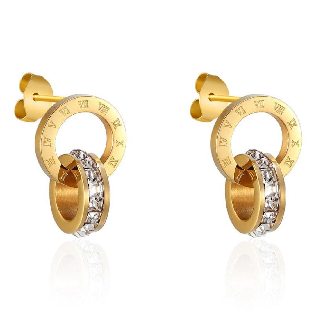 Brinco Octavia Banhado Em Ouro 18k