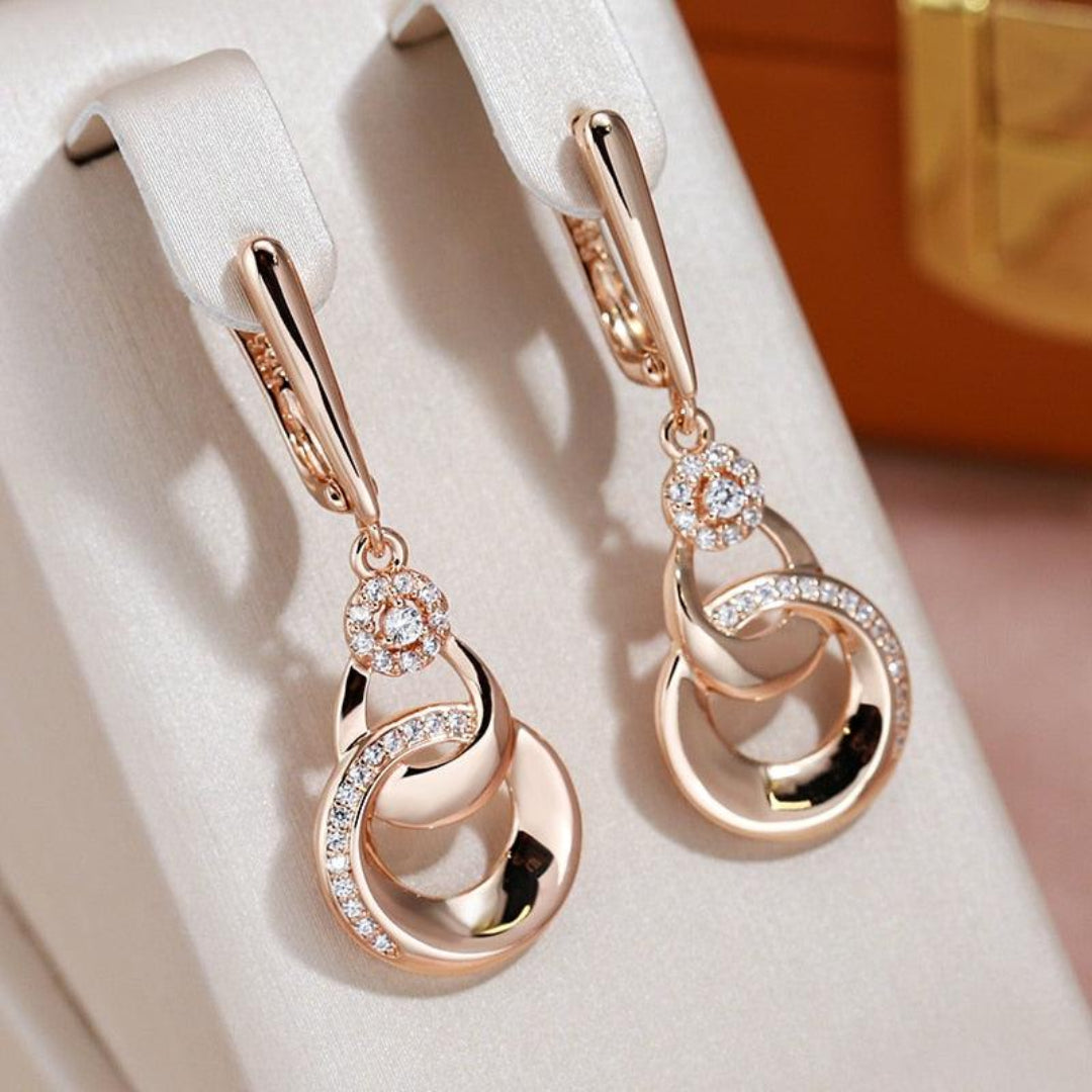 Brinco De Argola Com Pingente Banhado Em Ouro 18k