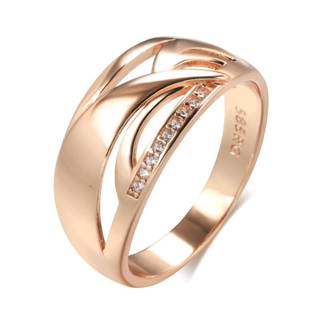 Anel Rose Gold Banhado Em Ouro 18k